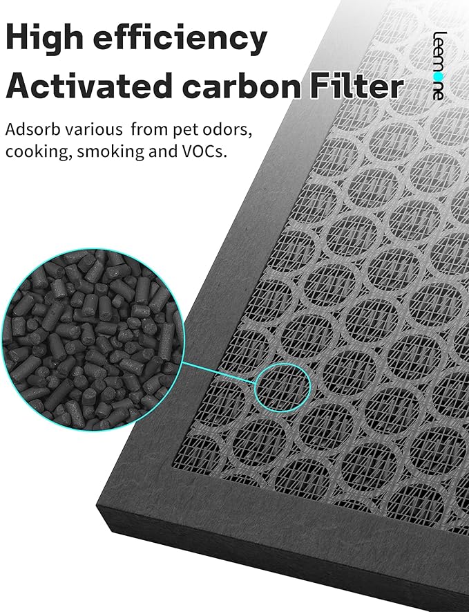 5510 5520 Replacement Filter Q Compatible with Winix 5510 and 5520 Air Purifier,Activated Carbon Filter Combo, Part# 1712-0123-00,2 Sets Totally 4pcs