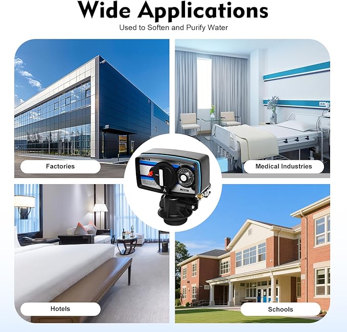 5600SM Digital Water Softener Control Valve, Automatic Timer Softening Water Softener Filter Control Head Valve, 110V Efficient Water Softener Control System for Home & Industrial Use