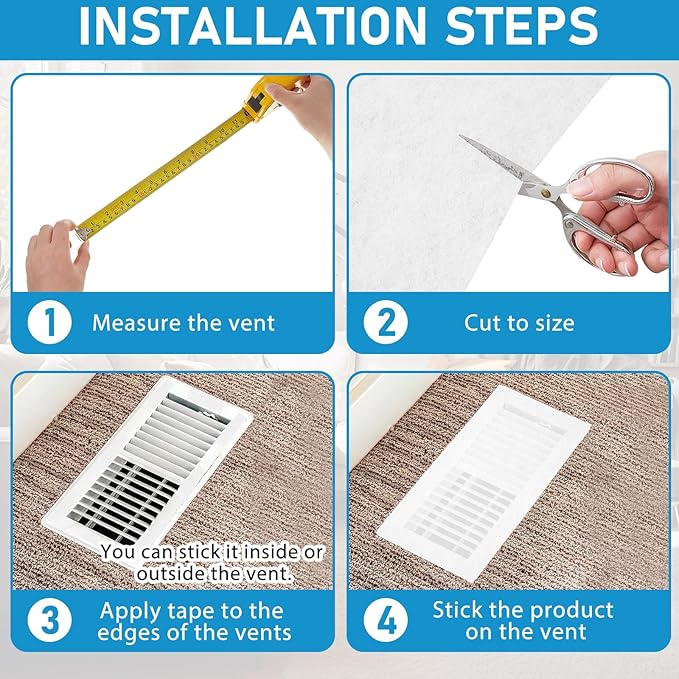 Pangda Merv 8 Filter Material, 19.37 Ft² Cut to Fit Air Vent Filters for Clean Living Basic Dust and Pet Dander Pollen Smoke Microns for Home AC HVAC, Efficiency Breathable DIY Design