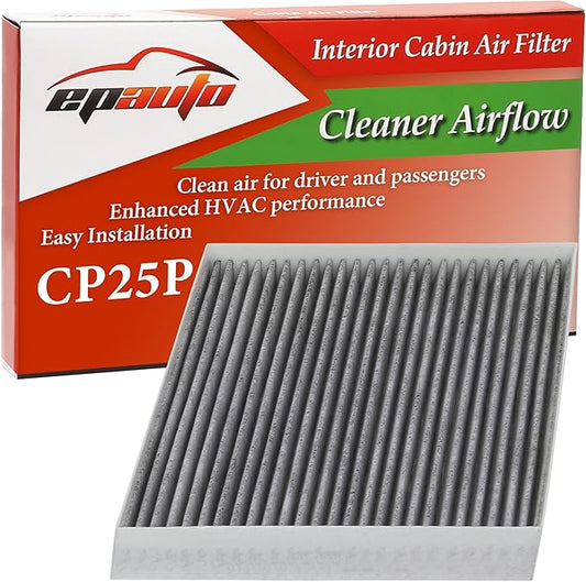 EPAuto CP25P (PC99525P) Cabin Air Filter with Activated Carbon, Replacement for Hyundai Palisade (2020–2025) – Filters Dust, Pollen, Odors – Improves Air Quality and HVAC Efficiency
