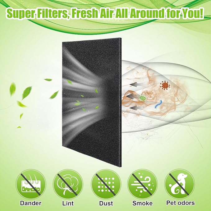 15.7" x 27.6" Extra Large Cuttable Air Conditioner Filters - Cut to Fit Carbon Pad Air Purifier Filters, Washable Reusable Foam Pad Pre Filter Roll for Air Filters AC Window Unit Charcoal Sheet