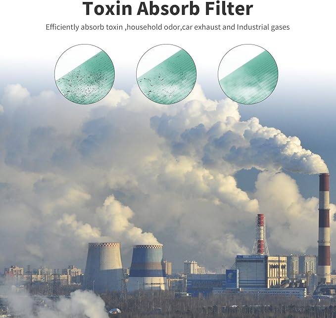 AC400 Replacement Filter Compatible with Purivortex AC400 Air Cleaner Purifier, 3-in-1 Main Filters and Activated Carbon Filter, Green 4 Packs