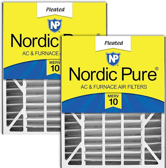Nordic Pure 20x25x5 (19_3/4 x 24_1/4 x 4_7/8) Air Bear Replacement 255649-102 MERV 10 Air Filters 2 Pack