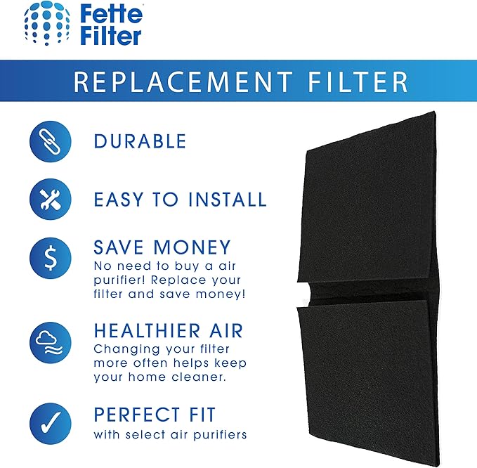 Fette Filter - HRF-AP1 Premium Universal Carbon Pre Filter Rolls Compatible with Honeywell HRF-AP1 Filter A Includes 2 Cut to Size Carbon Pre Filters.
