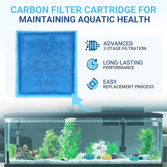 Rite-Size C Filter Cartridges for Penguin Power Filters 275/375 & Original Penguin Power Filters 200/350, 6 Pack