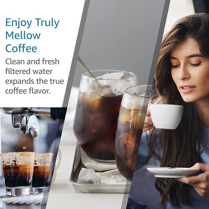 AQUA CREST Coffee-Machine Water Filter, Replacement for Krups F088 Filter, XP5220, XP5240, EA82 and EA9000-Including Various Models of AEG®, Bosch®, Siemens®, Gaggenau®, TÜV SÜD Certified (Pack of 4)