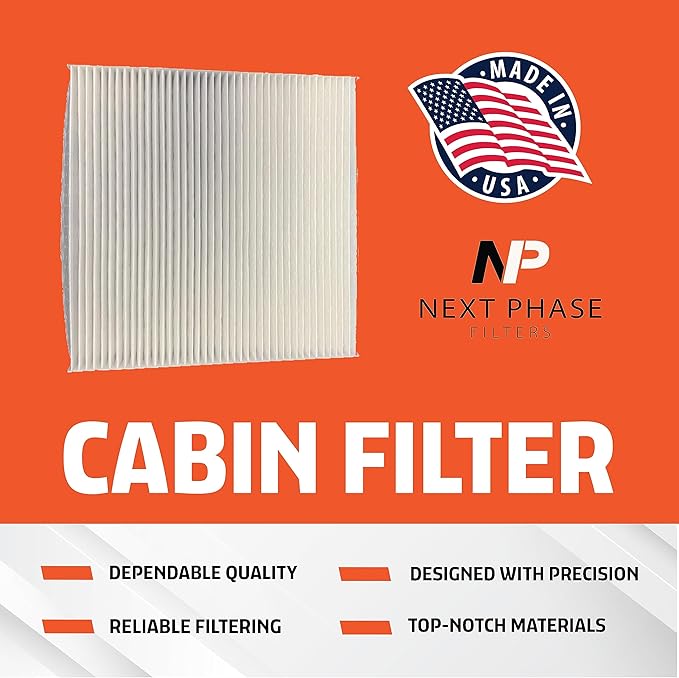 Cabin Air Filter Replacement Pack of 1 - Made in USA - Compatible with Various Toyota 4Runner, Tacoma, Dodge Dart & Pontiac Vibe 1.8L - Replaces O.E. 87139YZZ09, 8850801010, 88970273