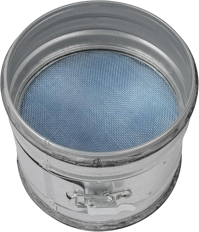 Vent Systems 6" Inch Inline Air Filter - Duct Filter - G4 Class Filtration Purifier System with Steel Mesh Screen - Air Vent Filters for Dust Collection/Air Purification - Rigid/Flexible Vent Hose