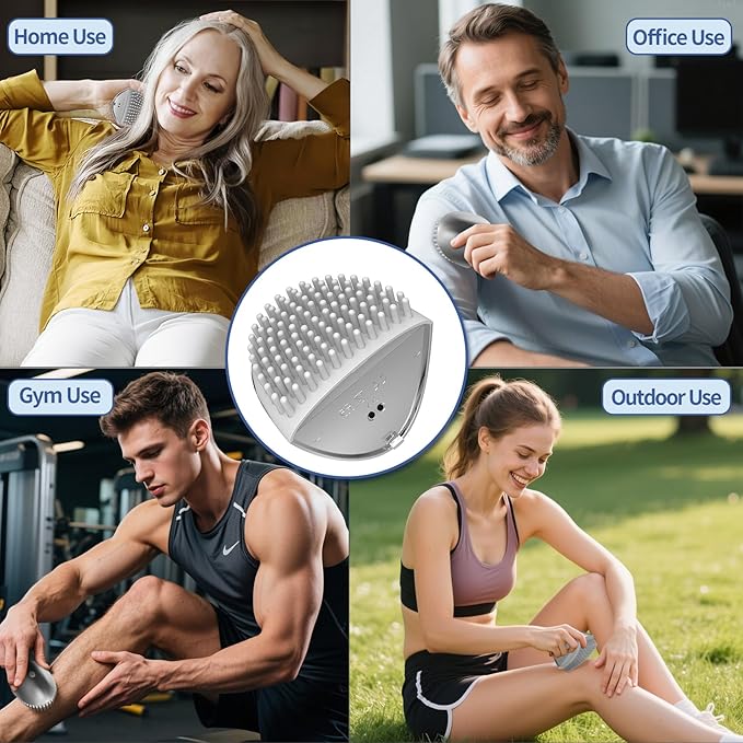 2-in-1 Shower Head with Detachable Massager, High Pressure Shower Heads, 4 Spray & 9 Massage Modes, Handheld Massager for Neck Back Body, Premium Bathroom Upgrade&Home Spa Experience