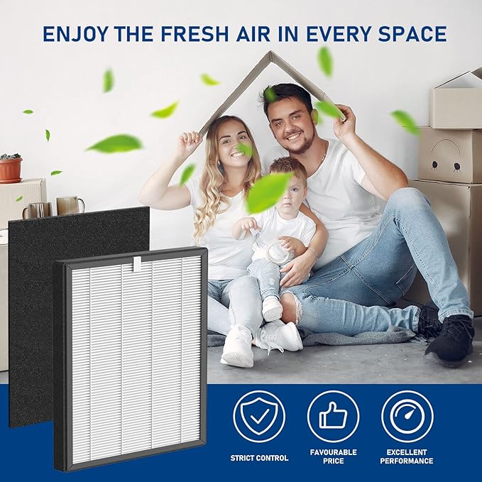 ProHEPA 9000 True HEPA Filters Replacement Compatible with VEVA ProHEPA 9000 Air Cleaner Purifier, 3 True HEPA Filters + 6 Activated Carbon Filters