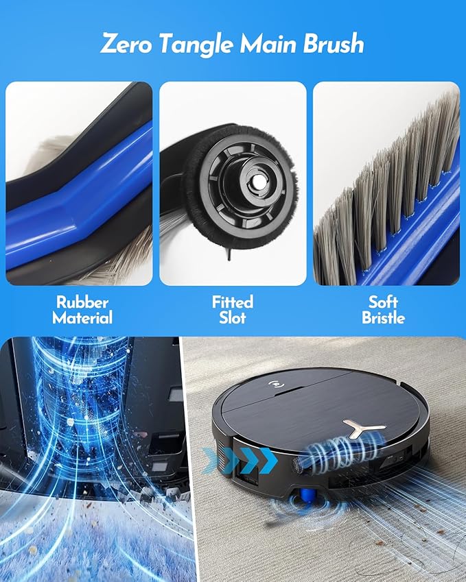 21 PCS Replacement Parts Compatible with Ecovacs Deebot X9 Pro Omni Robot Vacuum Cleaner, Accessories Kit: 1 Main Brush,6 Side Brushes,4 HEPA Filters, 6 Dust Bags, 3 Roller Mops, 1 Cleaning Brush