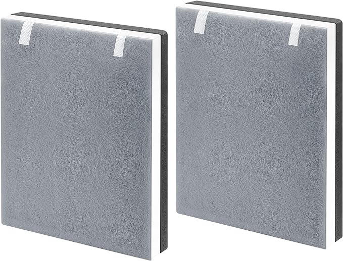 2 Pack Vital 100 Replacement Filter Compatible with LEVOIT Vital 100 Air Purifier, High-Efficiency Activated Carbon Filter Set, Part Number 100-RF