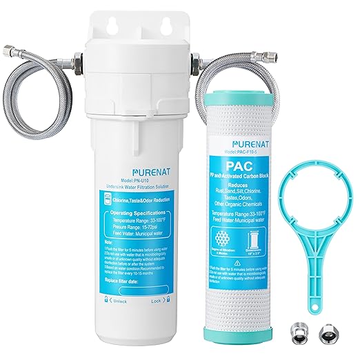 Under Sink Water Filter System - Fast Flow Under Counter Water Filter Direct Connect to Kitchen Faucet,10" Universal Replacement Filter(Lower Cost),Highly Effective Reduces Chlorine,Bad Taste&Odor