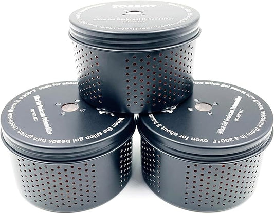 Gun Safe Dehumidifier, Moisture Absorbers, TOAAOT 200g Silica Gel Canister for Gun Case, Tool Box (3 Units)