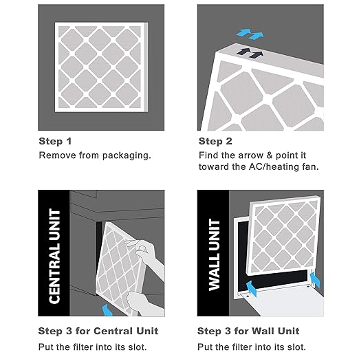 Aerostar 20x25x1 MERV 13 - 4 Count - Pleated HVAC, Furnace & Air Conditioner Filters - Removes Bacteria, Dust, Cold & Flu Germs, Lint, Mold, Pet Dander, Allergy-Causing Pollen, Smog, Smoke & Viruses