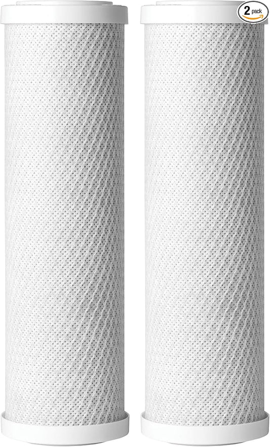 AO Smith 2.5"x10" 5 Micron Carbon Block Sediment Water Filter Replacement Cartridge - 2 Pack - For Whole House Filtration Systems - AO-WH-PRE-RC2