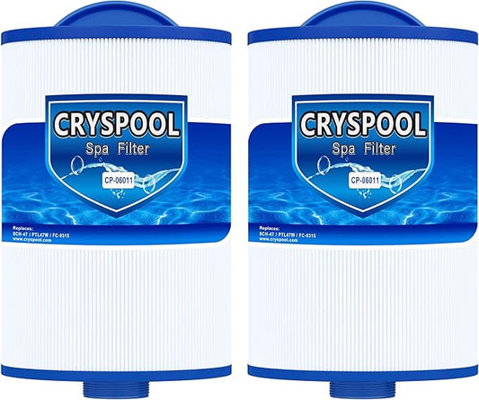 Cryspool® 06011 Filter Compatible with 6CH-47, FC-0315, PTL47W-P4, 373043 Hot Tub Filter, 47 Sq. Ft Spa Filter Cartridge, 2 Pack