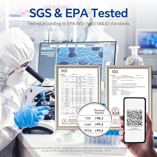 Stokk Reverse Osmosis System, 8 Stage Tankless Reverse Osmosis Water Filter, Reduces PFAS TDS, Under Sink RO System, 2:1 Pure to Drain, NSF/ANSI 58& 42, FCC Listed (600GPD, Grey)