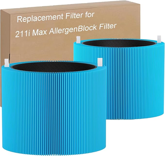 211i Max AllergenBlock Replacement Filter Compatible with Blue Pure 211i Max Air Purifier, Premium Filter and Activated Carbon for Blue Pure 211i Max, Compare to part # F2MAX 2pack