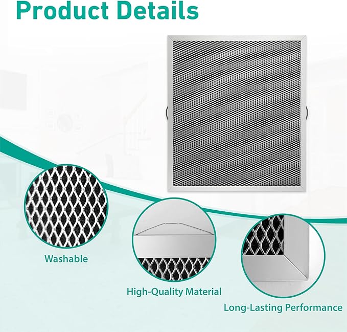 2 Pack 5881 Washable MERV 8 Dehumidifier Filter 12″x13-1/2″x1″Compatible with AprilAire Whole-House Dehumidifiers E080 E100 Dehumidifying Ventilator 8192A