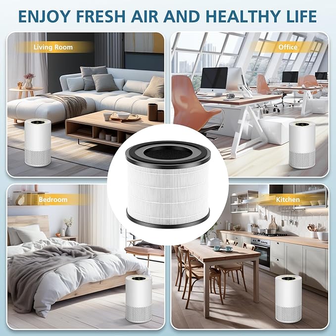 AP-S0610L Replacement Filter Compatible with MOOKA AP-S0610L Air Puri-fier, Efficient Air Filter, 3-Stage Filtration System, 2 Pack