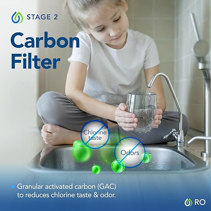 Kind Water 6-Stage Reverse Osmosis Drinking Water System with Chrome Faucet (Chrome)