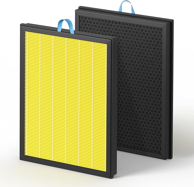 Fil-fresh Vital 100S Pet Care Replacement Filter, Compatible with LEVOIT Vital 100S Air Purifier,Activated Carbon, Replace Vital 100S-RF-PA, Yellow, 2-Pack