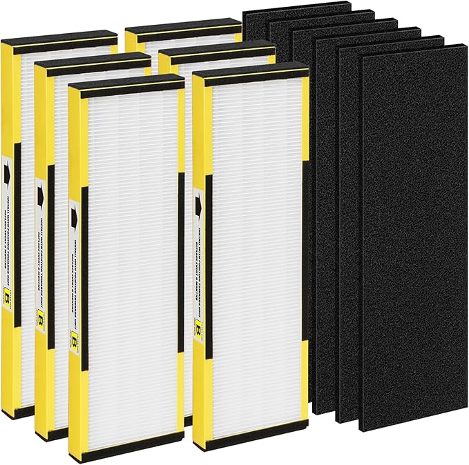 6 Packs FLT4825 H13 True HEPA Replacement Filter B Compatible with Technologies Air Cleaner Purifier AC4300BPTCA, CDAP4500BCA, AC4825, AC4850PT, AC4820, AP2200CA