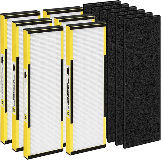 6 Packs FLT4825 H13 True HEPA Replacement Filter B Compatible with Technologies Air Cleaner Purifier AC4300BPTCA, CDAP4500BCA, AC4825, AC4850PT, AC4820, AP2200CA
