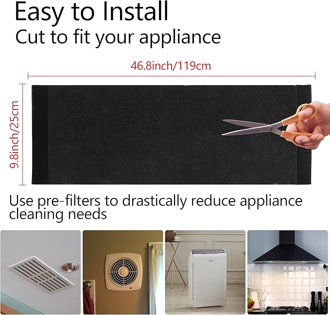 Universal Air Cleaner Carbon Replacement Pre-Filters Compatible with Honeywell 50250-S Round Air Purifier (1 Piece)