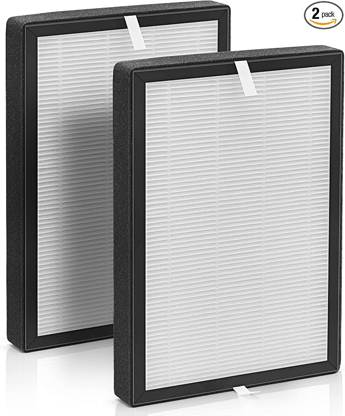GL-FS32 Replacement Filter Compatible with MOOKA Air Pu-rifier Replacement Filter GL-FS32 and AZEUS & KOIOS GL-FS32 filters for Large Room, 3-IN-1 High-efficiency H13 True HEPA Carbon Filters, 2-Pack