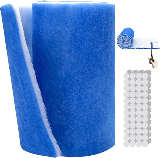 Custom Size Air Vent Filters – 12”x120” Electrostatic Filter Roll with MERV 8 Rating & Hook Tape, Makes 30+ Vent Covers for Home Floor, Grilles, Ceiling, HVAC Furnace Vents