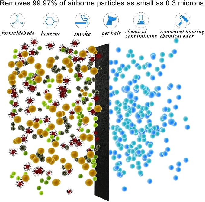HAPF600 Filter Compatible with Holmes HAPF600D HAP615 HAP625 HAP650 HAP675RC HAP725 HAP750 HAP1625 HAP1650 HAP1725 HAP1750 HAPF600 B 106773 HEPA Replacement Filter- 2 Packs
