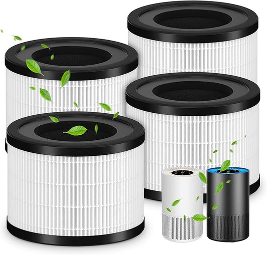 4 Packs AP-S0610L Replacement Filter Compatible with Mooka AP-S0610L Air Cleaner Purifier, 3-Stage Filtration System