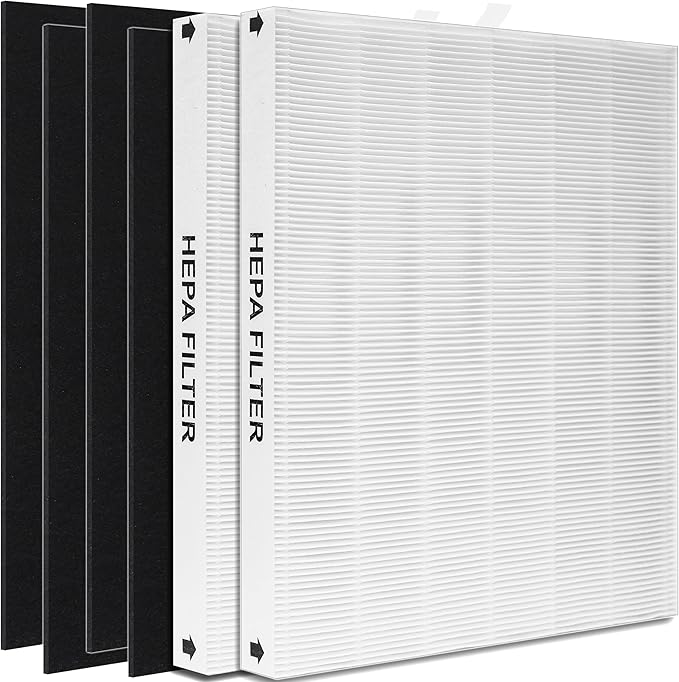 AP-1512HH True HEPA Replacement filter, Compatible with Coway Airmega AP-1512HH, AP-1512HH-FP, AP-1518R, AP-1519P, Item NO #3304899 (2 HEPA Filters + 4 Odor Pre-filters)