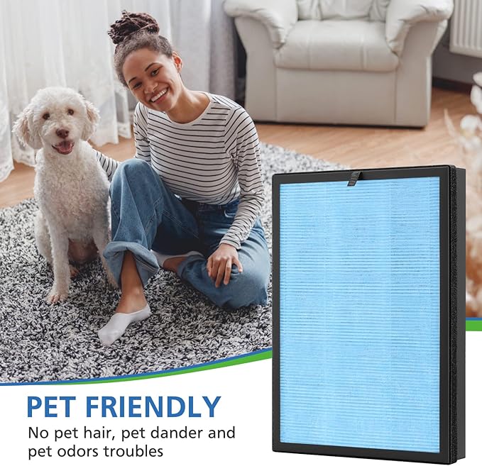 2 Pack AP1002 Replacement Fil-ter AP1002-RF, Compatible with AIRTOK AP1002 Air Puri-fier, H13 True HEPA