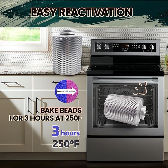 800 Gram Gun Safe Dehumidifier, 2 Pack of 1.77 LBS Rechargeable Dehumidifier Blue to Pink Silica Gel Desiccant Moisture Absorbers, Dehumidifiers for Room, Bedroom, Safe, Closet, Bathroom, Car