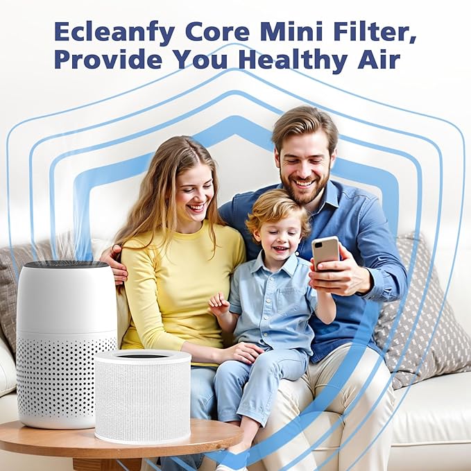 4-Pack Core Mini Filter Compatible with LEVOIT Core Mini Air Purifier, 3-in-1 High-Efficiency Activated Carbon Pre-filter for LEVOIT Core Mini Replacement Filter, Core Mini