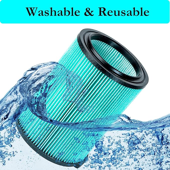 VF6000 5-Layer HEPA Replacement Filter for Ridgid Shop Vac 5-20 Gallon Wet/Dry Vacuums WD5500 WD0671 WD6425 WD7000 WD1280 WD1851 WD1680 WD1956 RV2400A 1400RV RV2600B, for Husky 6-9 Gallon Vacs