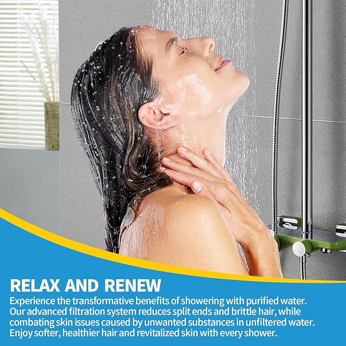 Shower Head Filter Replacement Cartridge Compatible with All Canopy Handheld & Fixed Filtered Shower Head,For Hard Water Remove Chlorine And Other Impurities,2 Pack