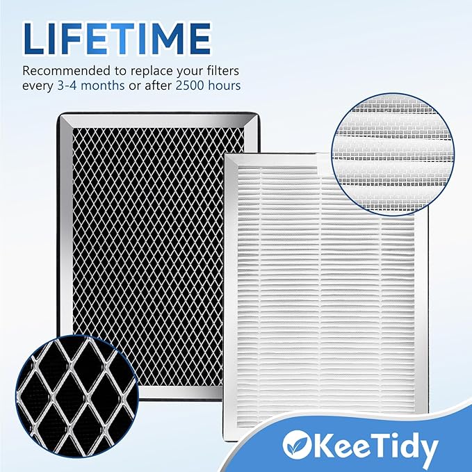 25 Replacement Filters Compatible with MA Series Air Puri-fier 25 B1/S1/W1, H13 True HEPA and Activated Carbon Filters, 3 in 1 Stage with Pre-Filter
