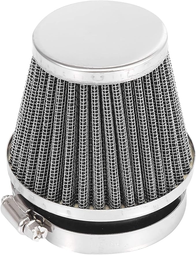 Motoforti 4pcs Universal 54mm Air Filter Cleaner Round Tapered Replacement for Motorcycle Black