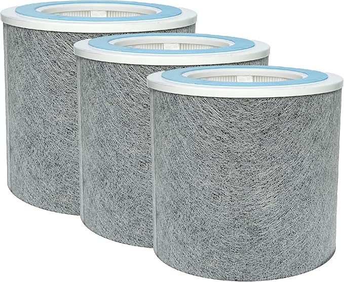 Nispira HC452 HP102 Replacement Filter For Shark NanoSeal Air Purifier HP102PET, HP100, HP105 HC450, HC451, HC455, UA455 3-in-1 True HEPA Activated Carbon Part HE1FKPET, 3 Packs