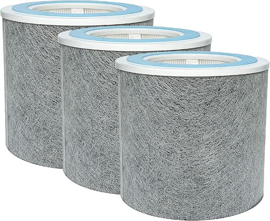 Nispira HC452 HP102 Replacement Filter For Shark NanoSeal Air Purifier HP102PET, HP100, HP105 HC450, HC451, HC455, UA455 3-in-1 True HEPA Activated Carbon Part HE1FKPET, 3 Packs