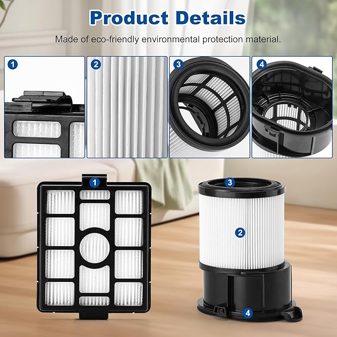 IP3251 IP3252 IP3124 HEPA Filter Replacement Compatible with Shark IP3251 Cordless PowerDetect Clean Empty Lightweight Stick Vacuum and Shark IP3251C PowerDetect Auto Empty System Dock (1 Pack)