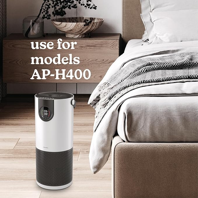 Homedics 3-in-1 HEPA-Type Replacement Filter for AP-H400 – H13 HEPA, Activated Carbon & Prefilter – Captures Allergens, Dust, Smoke, Odors, VOCs – Lasts 12 Months – AP-H400FL