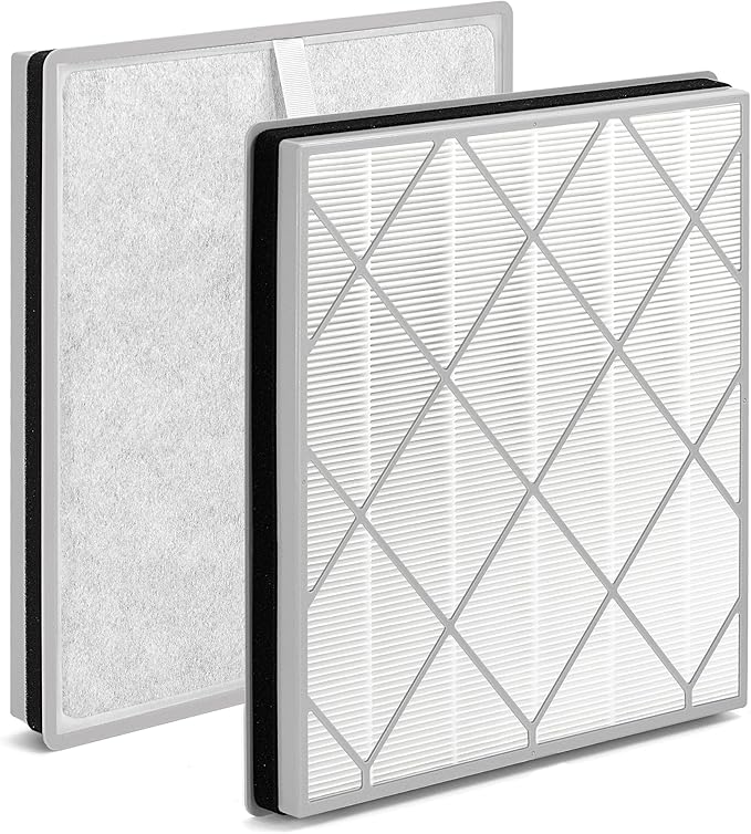 HE401 Filter Replacement for Shark Air Puri-fier 4 Filter Replacement, Compatible with Shark Air Puri-fier 4 HE400 HE401 HE402 HE405, 2-Pack H13 True HEPA with Advanced Odor Lock Filter