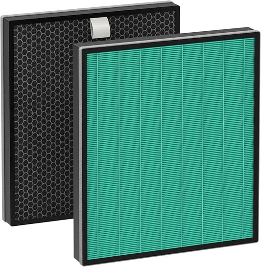 Airmega 250/250S Max2 Replacement Filters (2 Pack) - Green True HEPA & Activated Carbon Filters Compatible with Coway Airmega 250, 250S, 250ART, AP-1720-FP