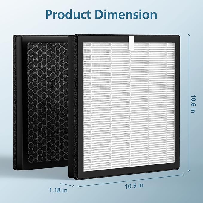 3 Pack G3 Air Purifier Replacement Filter for AMEIFU, Compatible with AMEIFU G3 (Sferf-30) Air Purifier, VEWIOR A3 Air Purifier and Tailulu HQZZ-260, 3-in-1 H13 True HEPA Air Cleaner Filter