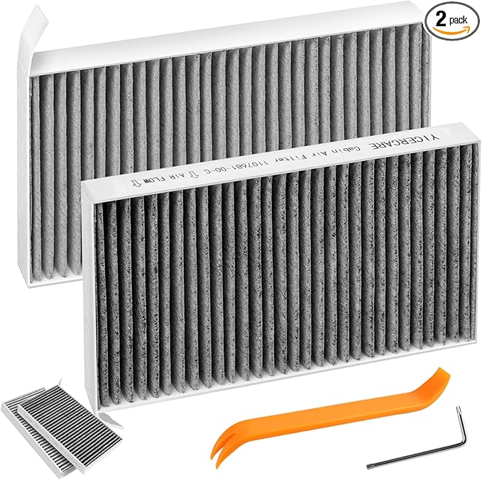 Tesla Model Y Air Filter Model 3 Cabin Air Filter with Activated Carbon, HEPA Filter Replacement Kit Tesla Accessories 2016-2024, 2 Pack
